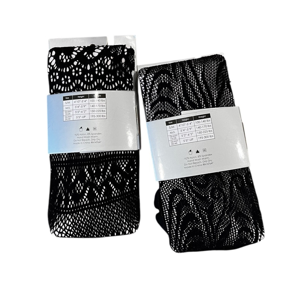 *NWT* Frenchic Fishnet Lace Tight 2 pk) Sz 1x/2x - Picture 2 of 4
